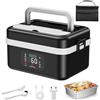 Reomdara Contenitore per il pranzo elettrico senza fili, 16000 mAh, ricaricabile, riscaldante, 1 l, portatile, autoriscaldante, con borsa termica per il pranzo, cucchiaio e forchetta, per auto, camion