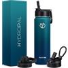 Hydropal Borraccia Termica in Acciaio Inox, Borraccia con Cannuccia 500ml/750ml/1L/1.2L/1.9L, Bottiglia Termica Doppia Parete per Bevande Calde e Fredde, Thermos Senza BPA per Scuola, Sport, Palestra