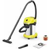 KÄRCHER Aspiraliquidi e secchi KARCHER WD 3 S V-19/4/20 - Serbatoio in acciaio inox da 19 L - 1000W (funzione Blower)