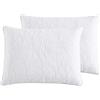 Tommy Bahama Home | Costa Sera Collection | 100% Soft Brushed Cotton, Pre-Washed for Softness, 2-Pack King Sham Set for Bedroom Décor, 21 x 37, White