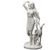 Veronese Design 9 7/8 Tall Resin Cast Marble Finish Artemis Greek Nature Goddess of The Hunt and The Moon Statue