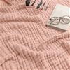 Comfy Cubs Coperta in mussola per adulti, extra large, per letto king size, 274 x 228 cm, 6 strati di morbidezza in cotone, traspirante e calda, per camera da letto e soggiorno (colore rosa cipria,