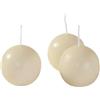 Cereria di Giorgio - 20 Candele Sfera - Colore Avorio - Diametro 3 cm - Durata 2 Ore