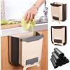 Barrageon Pieghevole Pattumiera da cucina, pensile, bidoni della spazzatura, piegati, cestini, casa, sospesa, incasso, porta armadio, cassetto, durevole, 8 l, con 200 sacchetti per la spazzatura