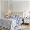 Italian Bed Linen COMPLETO LETTO MATRIMONIALE NO STIRO KARMA - Prodotto in Italia - Microfibra - Sopra 240x270 cm, Sotto 170x200 cm con Angoli Elasticizzati 25 cm, 2 Federe 50x80 cm - FUN BLU
