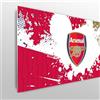 fan decor Licensed Décor Arsenal FC - Testiera per letto singolo, regolabile, 100 cm (larghezza) x 75 cm (altezza), stemma completo su schizzi di colore schiarente