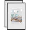 walther design New Lifestyle KV025BD - Cornice portafoto in plastica, 20 x 25 cm, nero, confezione da 2 pezzi