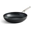 KitchenAid Forged Hardened Aluminium Padella antiaderente in Alluminio Forgiato anodizzato, Senza PFAS, Ceramica antiaderente, 20 cm, induzione, adatto al forno, lavabile in lavastoviglie, nero
