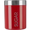 PREMIER Housewares 0508680 Barattolo per Zucchero, Coperchio in Acciaio Inox Satinato, Rosso