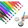 KATLKIU 10 Pennarelli per Decorazioni Alimentari a Doppia Punta, Penne Coloranti per Torte, Biscotti, Macaron, Fondente, Pasta di Zucchero, Glassa Asciutta e Cake Design