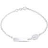 Bling Jewelry Braccialetto Sottile Di Identificazione Religiosa Personalizzabile Con Catena A Maglia Cubana Curb Cuban E Ciondolo Raffigurante La Graziosa Vergine Maria In Argento Sterling .925 Lungo 7 Pollici