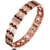 Jeracol Braccialetti da uomo in rame 99% Soild, braccialetto in rame con magneti, dimensioni regolabili e confezione regalo per gioielli, 22 cm