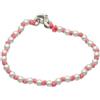 Spadarella Gioielli Spadarella spadino baby bracciale con sfere in argento 925 da 3 mm e cotone nautico disponibile in vari colori e misure.Unisex (Rosa baby, 14)