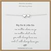 Weelody Braccialetto con cuore in argento Sterling 925 con scritta Big Sis, regalo per sorelle, regalo di compleanno per lei
