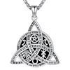 Aniu Collana Nodo Celtico Donna in Argento Sterling, Collana Nodo della Strega e Ossidiana, Ciondolo Nodo Celtico Amuleto Wiccan Gioielli Regali per Donne Uomo
