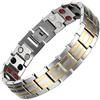 COOLSTEELANDBEYOND Stile raffinato - Bracciale magnetico da uomo in titanio - Elemento con magneti germanio - Strumento di rimozione del collegamento incluso