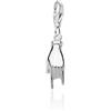 Aka Gioielli® - Ciondolo Charm Mano Corna in Argento Sterling 925 Rodiato Portafortuna per Donna