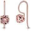 DTPsilver® - Orecchini Pendenti Donna in Argento 925 Placcati Oro Rosa 18K a Monachella - Punto Luce