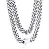 Bandmax Collana Uomo a Catena Cubana Sottile Robusta Grossa in Stile Hip Hop Larghezza 7 MM Lunghezza 56 CM in Acciaio Inox, Gioielli Uomo di Moda Accessori Unisex per Uomini Ragazzi