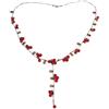 Miniblings Collana Festival Estivo Kinderkette Collana a Collana Ribes 75 cm di Bronzo delle Donne Rosse Tallone Collana di Frutta a Bacca Rossa