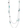 BULINLIN Collana lunga in argento a strati da donna con pietre naturali perline collana di perle gioielli in argento gioielli per la festa della mamma regali per lei, 92 cm, Pietra Resina Vetro