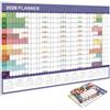 UNKCEST Calendario da parete XXL 2026 A+ (74.2 x 52.5 cm) piegato + agenda annuale A4, agenda da parete con vacanze, sostenibile e rispettosa del clima (#04)