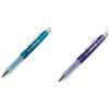 Pilot, penna a sfera ricaricabile e retrattile con inchiostro gel, punta fine, canna viola, inchiostro nero (36261) e inchiostro blu, inchiostro nero, penna singola (36260)