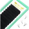 PRO LASHBEAUTY Extension Ciglia CC-0.07-8-15 Professionale Ciglia Finte Naturali Premade Fan Ciglia Volume Curvatura C D Naturali Individuali Tessuto A Mano (CC-0.07,8-15 mix)