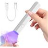 Times Mark Lampade UV portatili per unghie in gel - Luce UV per unghie in gel, asciuga unghie portatile per smalto gel colla per unghie semi-indurito strisce per unghie mini LED per unghie per unghie per unghie