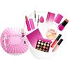 Astralong Mini Set Trucco Donna - Kit 10 Pezzi con Palette 16 Colori, Rossetto, Olio Labbra, 2 Rossetti Liquidi Opachi, Blush Stick, Correttore 3 Colori, Pennelli e Spugna - Regalo Perfetto Ragazza