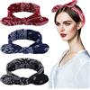 TSHAOUN 3 Pezzi Vintage Elastico Turbante Accessori Copricapo Cerchietti, Capelli da donna Boho Fascia per Capelli Elastica Stile floreale Fascia per Capelli Accessorio per Capelli(3 PCS)