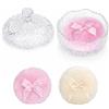 Bafutayawa Powder Puff, set di piumini cipria con 3 piumini e porta cipria trasparente, piumini in velluto morbido riutilizzabili per trucco viso e corpo