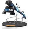 WERKTHOR Ponte motore 500 kg massiccio per auto - Traversa parafango regolabile 150 cm - Supporto motore Traverse con 2 catene e piedi a 360° - Ruota motore con protezione parafango nero