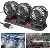 BORDEAG Ventilatore Elettrico per Auto,360°12V 24V Ventilatore USB Auto Portatile,Ricaricabile Ventilatore da Tavolo Silenzioso,Ventola Clip-On Regolabile per Camper,Camion,Berlina/SUV/RV/Barca