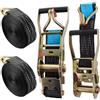 ASelected 2 pezzi cinghia a cricchetto nera 10m 50mm
