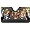 BAGEYOU Parasole anteriore per auto per cani Beagle Family Decor parasole parasole per veicolo con raggi UV riflettore, mantiene il veicolo fresco, 140 x 76 cm