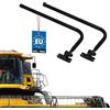 KOTARBAU Set di 2 supporti per specchio 40 x 15 cm, braccio curvo per specchietto retrovisore esterno, trattore, roulotte, specchietto retrovisore, universale, camion, escavatore, roulotte