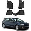 OMAC Tappetini compatibili con Volkswagen Golf 6 2009-2013 su misura in gomma nera