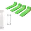 Wiltec Set di 4 cunei fermaruota, ausilio di carico per servizi di soccorso stradale e trasporto auto, max 1814 kg per cuneo, in HDPE, per carri attrezzi, bisarche, rampe di carico