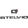 JUNMEI Lettera 3D in metallo tronco Stelvio Q4 Base Logo nero, per Alfa Romeo Stelvio Q4 Sport portellone lettera adesivo Micro Stamp, 2016 2017 2018 2019 2020 2021 2022 2023 Accessori Stelvio