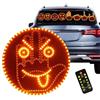 AOUZOVLI LED 2 in 1 lampada per il viso sorridente con telecomando, accessori per l'illuminazione interna dell'auto, con 14 modalità, Luce per le dita dell'auto e espressione segno di espressione