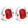 YnGia Luce Laterale Rotonda, Luce Laterale a LED per Rimorchio 12V 24V Impermeabile 6LED Indicatori di Indicatore Laterali Posteriori Anteriori Luce Rossa Luce di ingombro per Camion Rimorchio RV