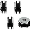 TCMI Kit hardware cromato per aggancio staccabile Harley Sissy Bars Boccole di aggancio adatto per modelli Harley 2003-2025 Flstc dotati di kit borsa laterale a sgancio rapido P/N 90200641a e accessori