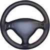 YTJLF Copristerzo Linea Per Opel Per Astra G 1998-2007 Per Zafira A 1999 2000 2001 2002 2003 2004 2005 Coprivolante Auto In Pelle Cucita A Mano(Black Thread)