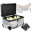 FUYAO Bauletto in alluminio Top Case per moto, 45 L, 55 L, 65 L, 80 L, 100 L, bauletto impermeabile per casco, borsa posteriore per moto, per scooter, moto, ciclomotore e quad