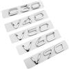 NLNKDTDPAK Auto ABS Baule Posteriore Lettere Parola Logo Badge Emblem Decalcomanie Adesivo Misura Fit for Volvo V40 V50 V60 V90 V70 V80 V30 C30 C40 C50 C70 C90(Chrome,V60)