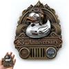 Generico Emblema Auto Paperella di Gomma 85° Anniversario, Distintivo Metallico per Griglia Auto, Ornamento Classico Retrò per Cofano, Decorazione per Veicoli Fuoristrada, Distintivo Frontale Unico (1PC)