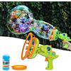 Tacopet Bolle di Sapone Sparabolle di Sapone Bambini Dinosauro Bubble Machine con 236ml di Liquido Bolle Sapone, Festa Compleanno Regalo Matrimonio Giocattoli, 3 4 5 6 7 8 9 10 Anni, Pasqualone
