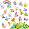 MOONTOY Regalini Fine Festa Compleanno Invitati, 24 Animali Blocchi da Costruzione Gioco Costruire, 891 PCS Mini Unicorno Mattoncini Costruzioni Bambini 3-12 Anni, Party Favors per Carnevale Natale