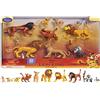 Disney Il Re Leone - Cofanetto con 10 personaggi: Simba, Nala, Pumbaa, Timon, Rafiki, Zazu, Mufasa, Scar, Hyena, Vulture, giocattolo per bambini dai 3 anni, LN08